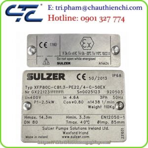 Bơm chân không vòng chất lỏng Sulzer